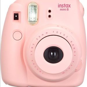 pink Polaroid camera